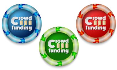 Üç kutsal kişilerin resmi ile renk arka ışık ve finansman kelime kalabalık