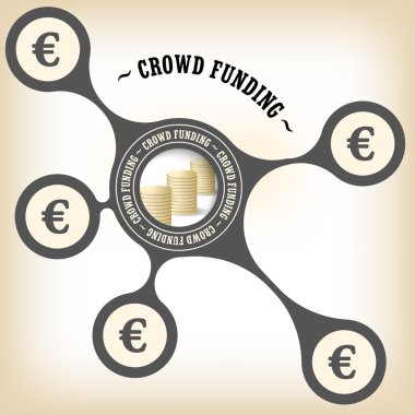 Vektör nesnesini Tema Crowd finansman ile