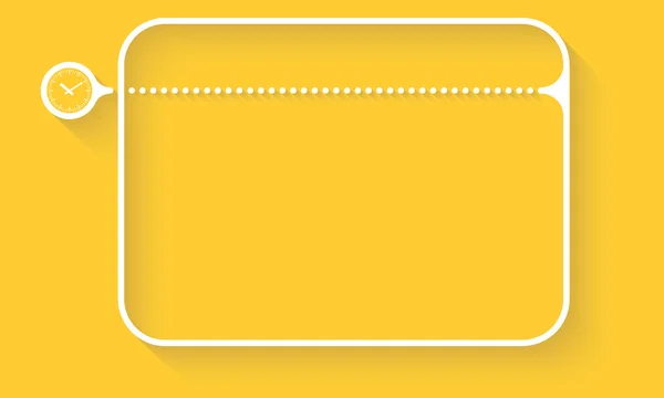 テキスト ボックスにテキストと時計の — ストックベクタ