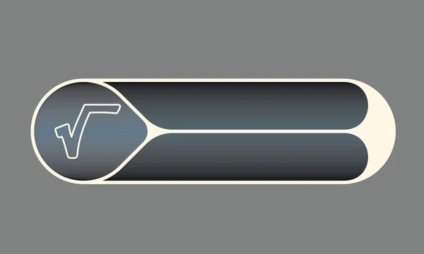 De dubbele knoppen van de vector voor uw tekst en radix symbool — Stockvector