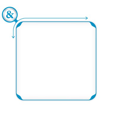 Vektör mavi kutu metin ve 