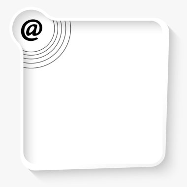 Metin ve e-posta için beyaz kutu