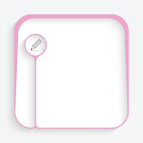 紫色框填充您的文本和铅笔 — 图库矢量图片