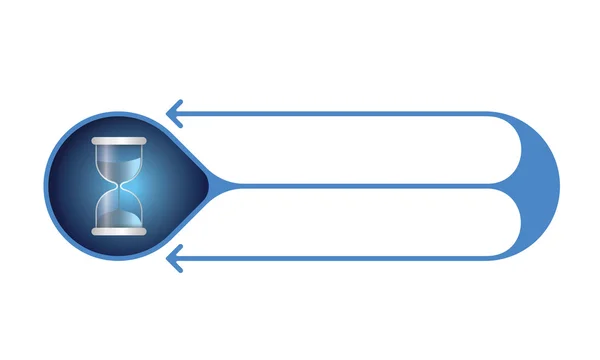 Vector dubbla knappar för din text och sand glas — Stock vektor