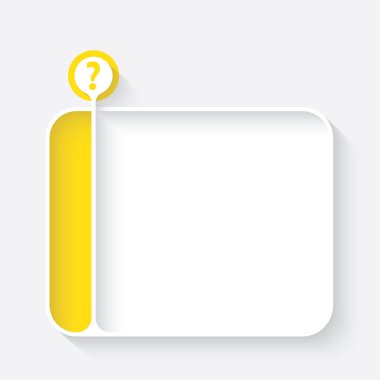 Beyaz metin kutusu metin ve soru işareti için