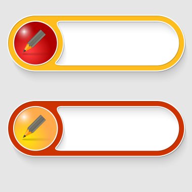 iki vektör soyut düğmeleri ile kalem seti