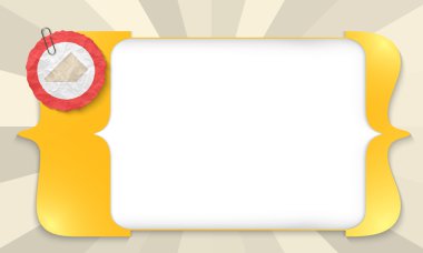 Sarı zarf ile herhangi bir metin girmeden köşeli