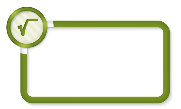 Enterimg metin sayı tabanı simgesiyle için yeşil çerçeve — Stok Vektör