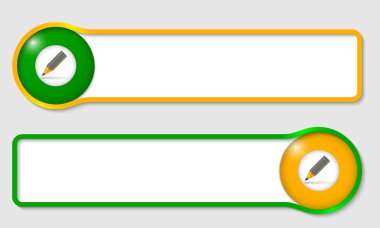iki metin çerçevesinin metin için kalem ile ayarlayın.