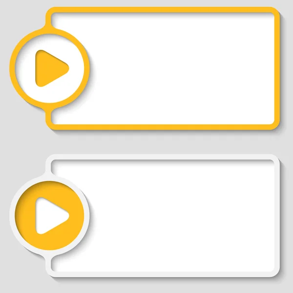 Sada dvou abstraktní textového rámečku symbolem hry — Stockový vektor