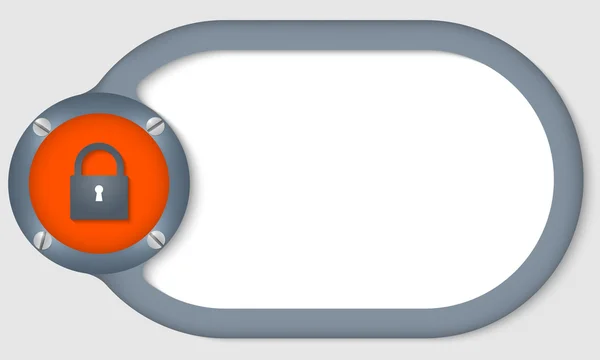 Circulaire tekstframe voor tekst met hangslot — Stockvector