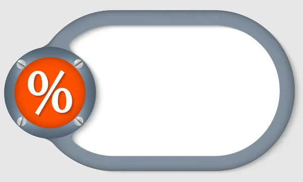 Cirkulär textram för text med procenttecken — Stock vektor