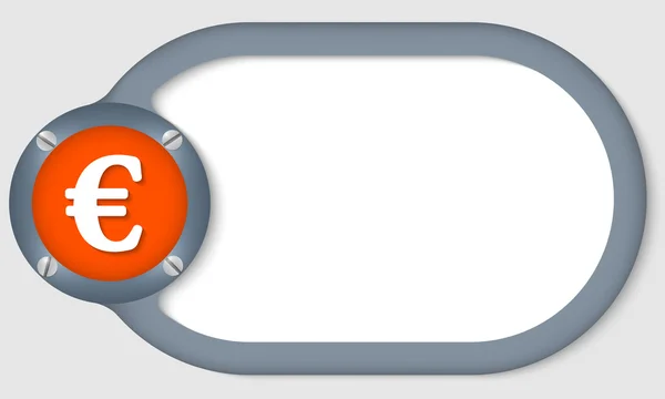 Circulaire tekstframe voor tekst met eurosymbool — Stockvector