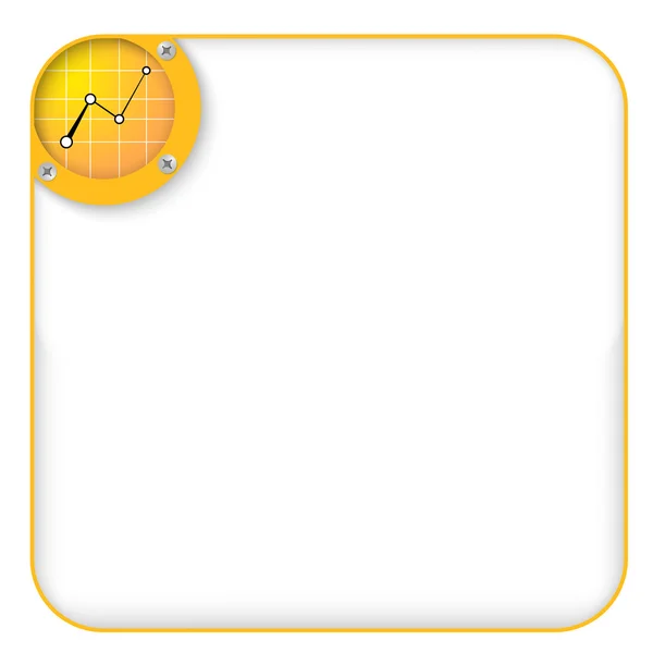 Caixa amarela para inserir texto com gráfico — Vetor de Stock