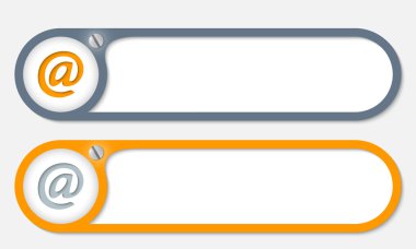 vektör düğmeleri ile vida ve e-posta simgesi