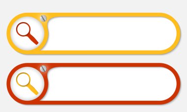 vida ve büyüteçle vektör düğmeleri