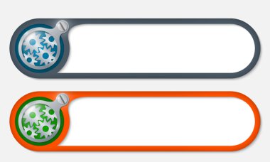 Vidalı ve cogwheels vektör düğmeleri