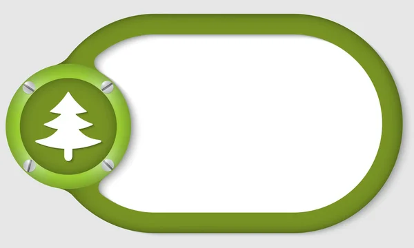 Cadre de texte circulaire pour tout texte avec symbole d'arbre — Image vectorielle