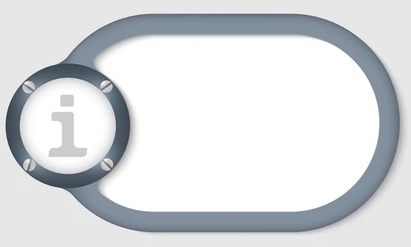 Circulaire tekstframe voor tekst met info symbool — Stockvector
