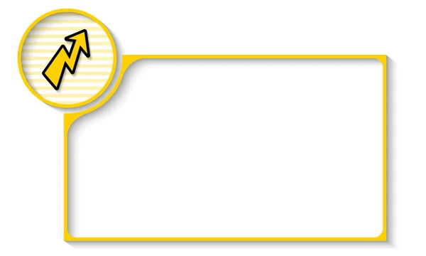 Marco amarillo para cualquier texto con símbolo flash — Vector de stock