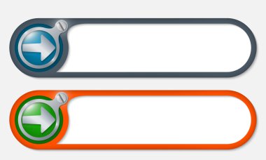 vektör düğmeleri vida ve ok ile