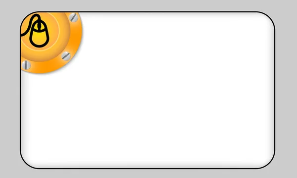 माउस प्रतीक के साथ किसी भी पाठ के लिए वेक्टर बॉक्स — स्टॉक वेक्टर
