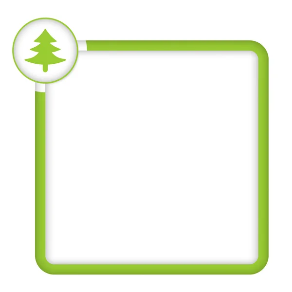 Green frame for any text with tree symbol — Stock Vector