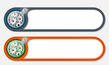 Vidalı ve cogwheels vektör düğmeleri