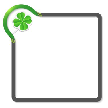 그린 코너와 클로버잎 텍스트 프레임