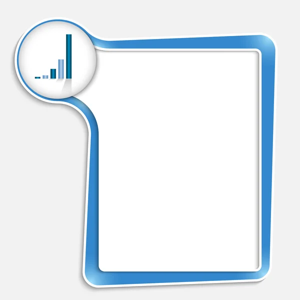 Niebieska ramka dla dowolnego tekstu z wykresu — Wektor stockowy