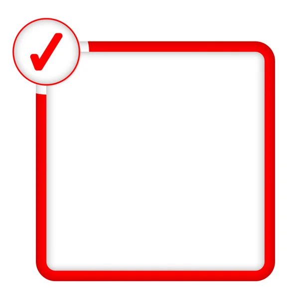 Red frame for any text with check box — Stock Vector