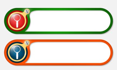 vida ve büyüteçle vektör düğmeleri