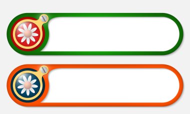 Vidalı ve çiçek vektör düğmeleri