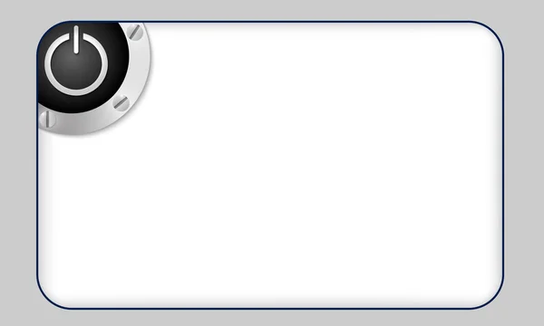 电源按钮的任何文本的向量框 — 图库矢量图片