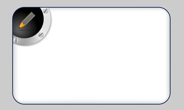 Caixa vetorial para qualquer texto com lápis — Vetor de Stock