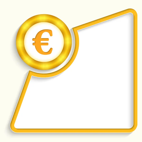 Quadro abstrato para qualquer texto com símbolo do euro — Vetor de Stock