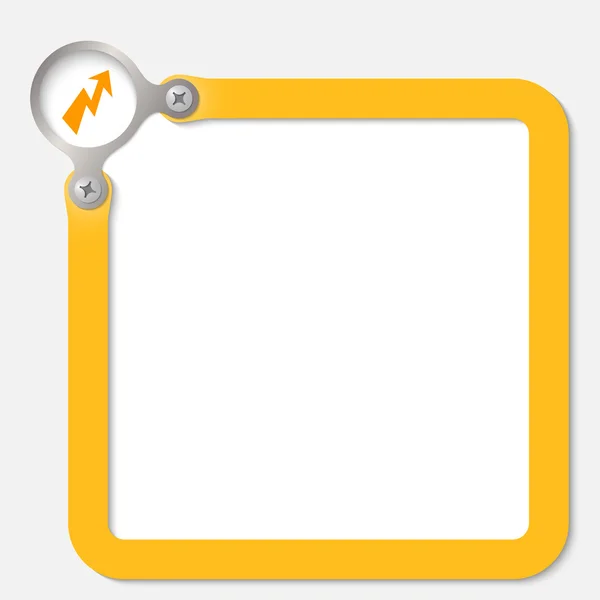 Żółta ramka dla dowolnego tekstu z lampą błyskową — Wektor stockowy