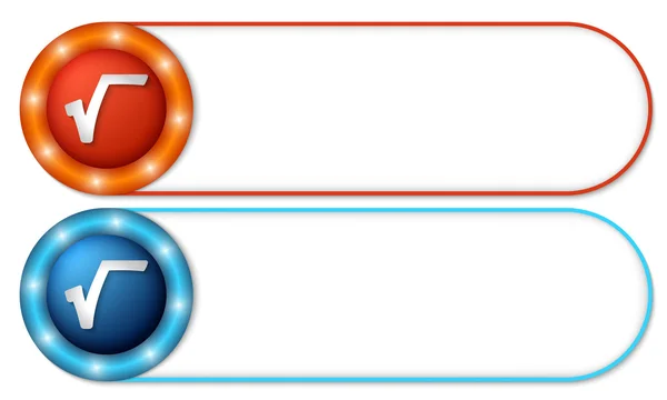 Ensemble de deux boutons avec radix — Image vectorielle