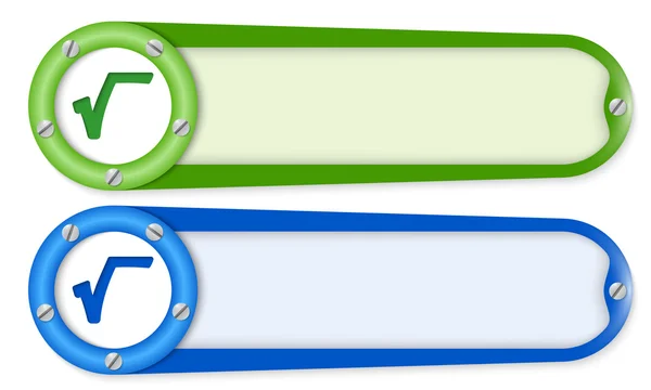 Conjunto de dois botões com parafusos e radix — Vetor de Stock