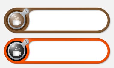 Vidalı ve kahve vektör düğmeleri