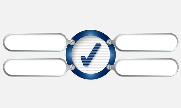 Quattro frame per qualsiasi testo con casella di controllo — Vettoriale Stock