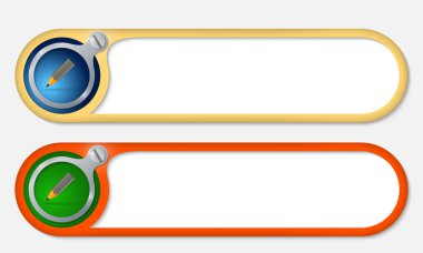 Vidalı ve kalem vektör düğmeleri