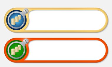 Vidalı ve sikke vektör düğmeleri