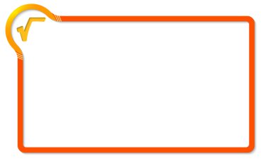 Sarı köşe ve sayı tabanı ile kırmızı çerçeve