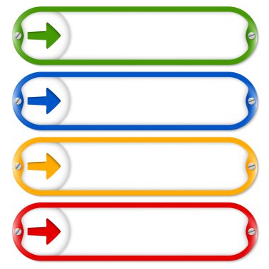 Dört kare vida ve ok ile metin girmek için