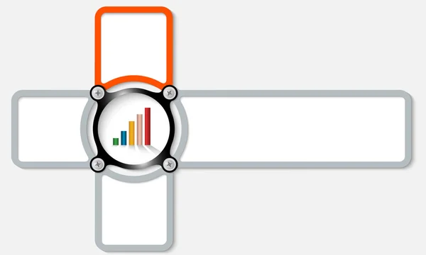 Quattro frame per qualsiasi testo con grafico — Vettoriale Stock