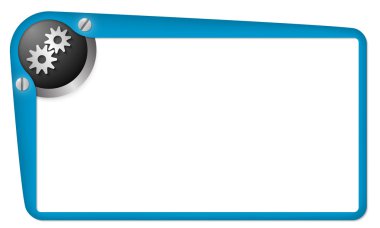 Vektör kutusu metin cogwheels ile için