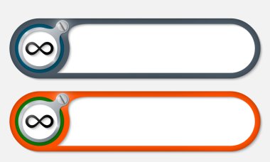 Vida ve sonsuzluk sembolü ile vektör düğmeleri