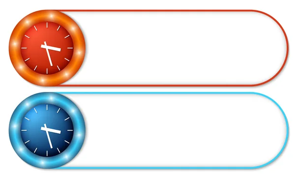 Conjunto de dos botones con relojes — Archivo Imágenes Vectoriales