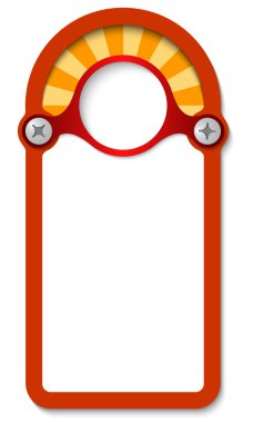 Kırmızı dikey kutu herhangi bir metin için